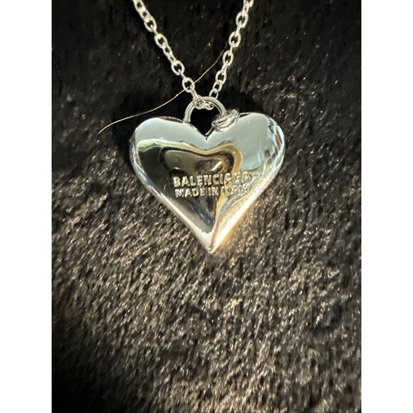 Unbranded Silver “BLNCGA” Heart Charm On .925 Unbranded 18” Necklace - Picture 2 of 7